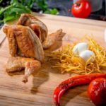 Перепелка на углях с картошкой фри